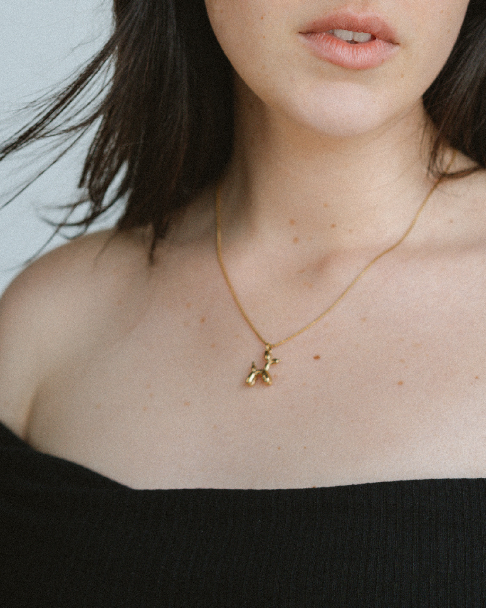 Balloon Dog Necklace - Gold