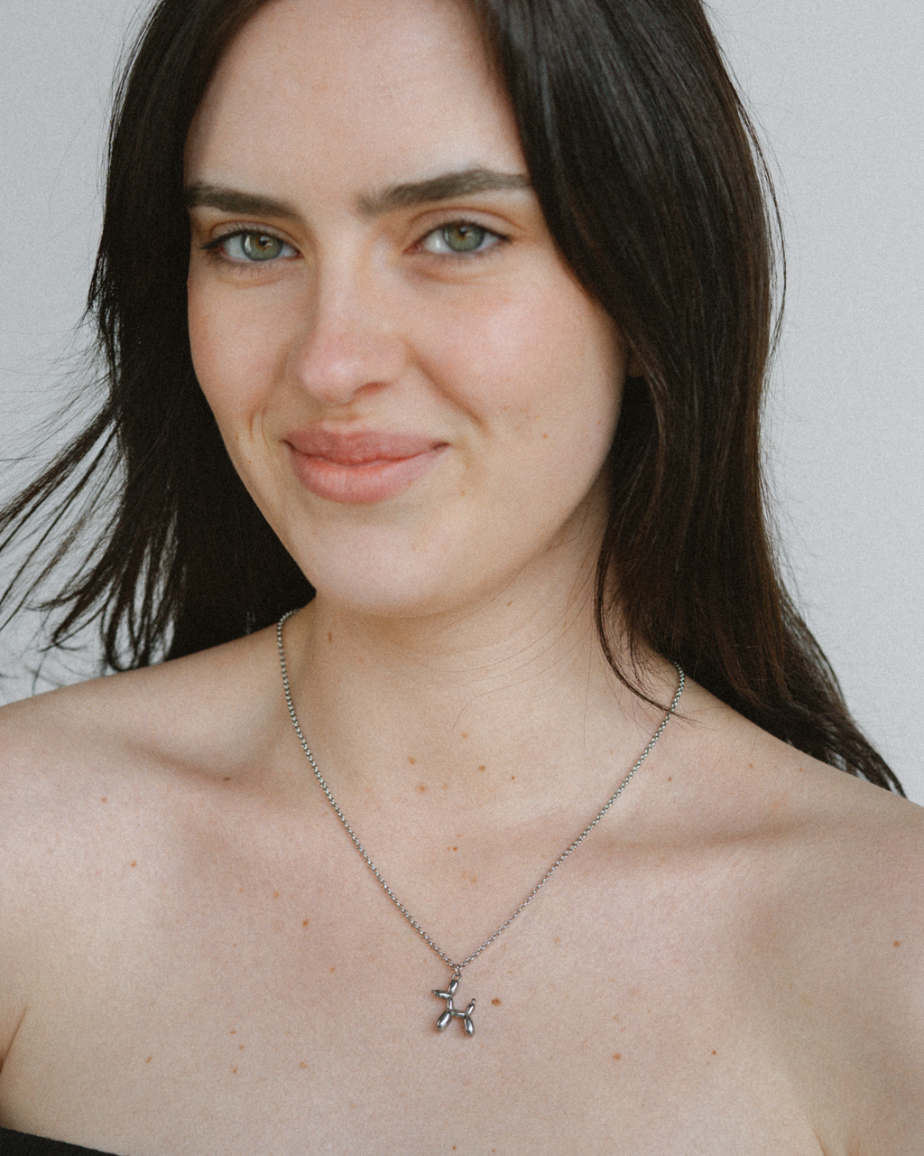 Balloon Dog Necklace - Silver