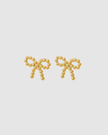Bubble Bow Earrings - Gold