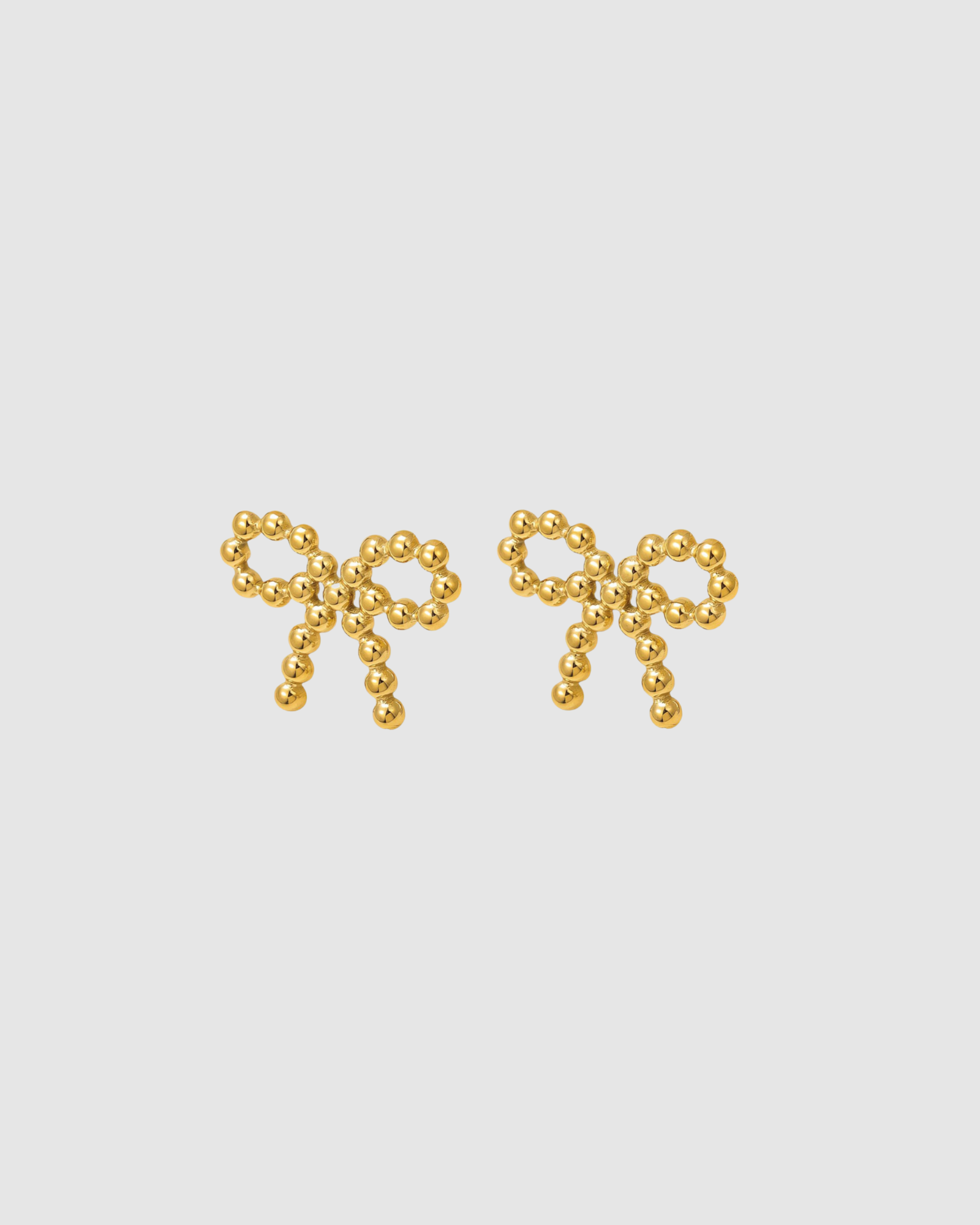 Bubble Bow Earrings - Gold