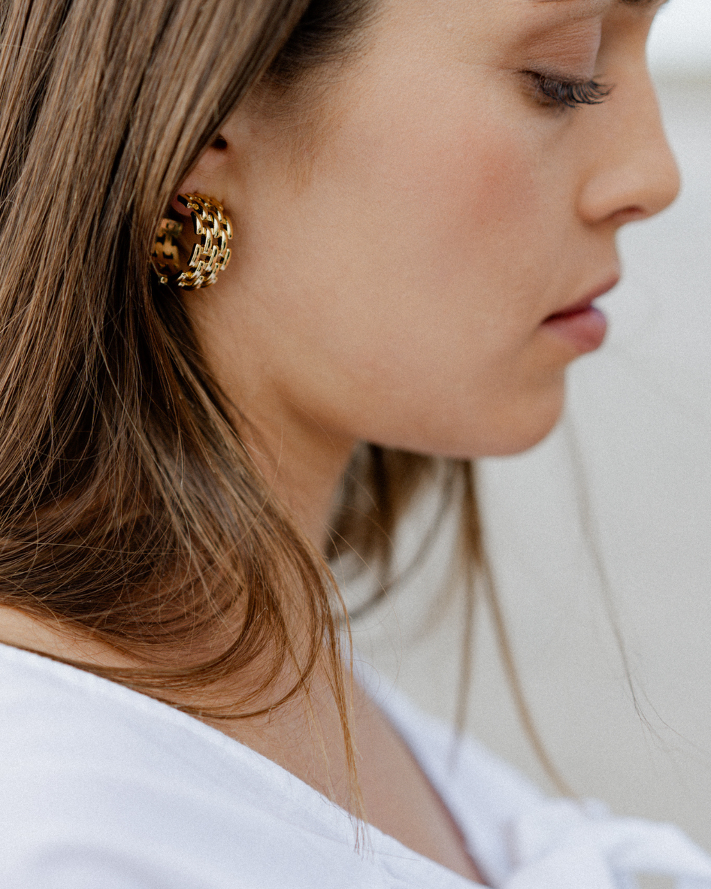 Chain Earrings - Gold