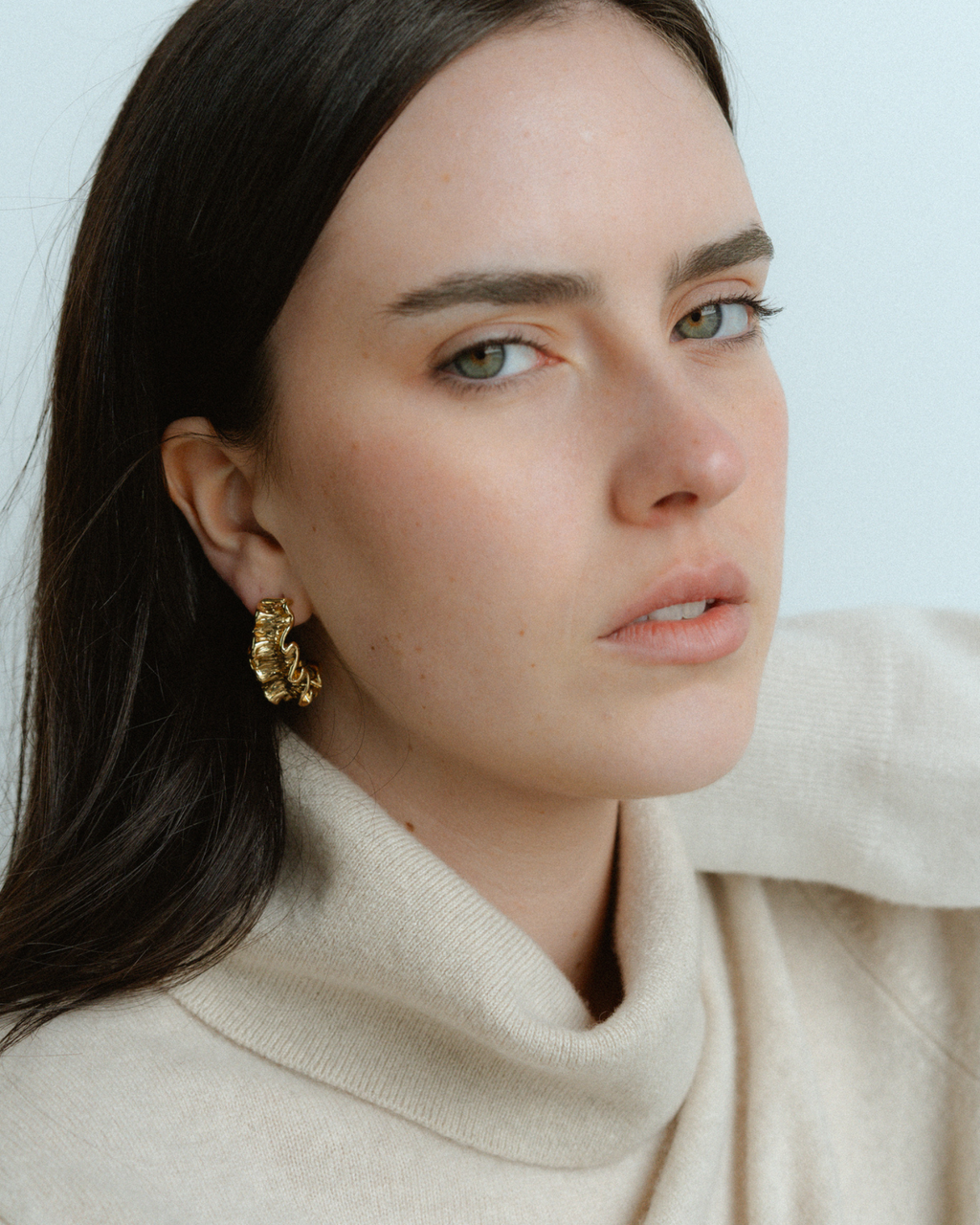 Crinkle Earrings - Gold