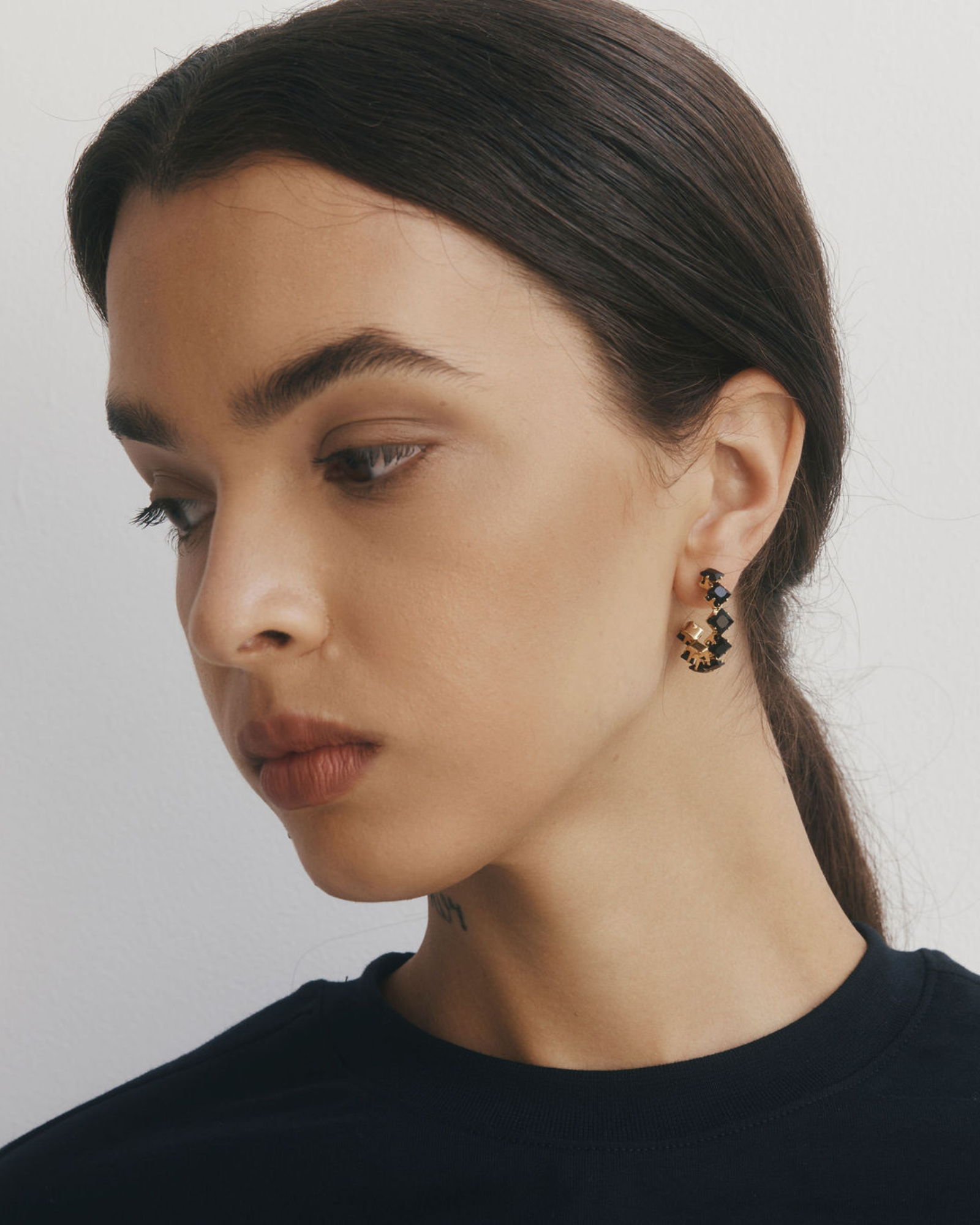 Freya Hoops - Black
