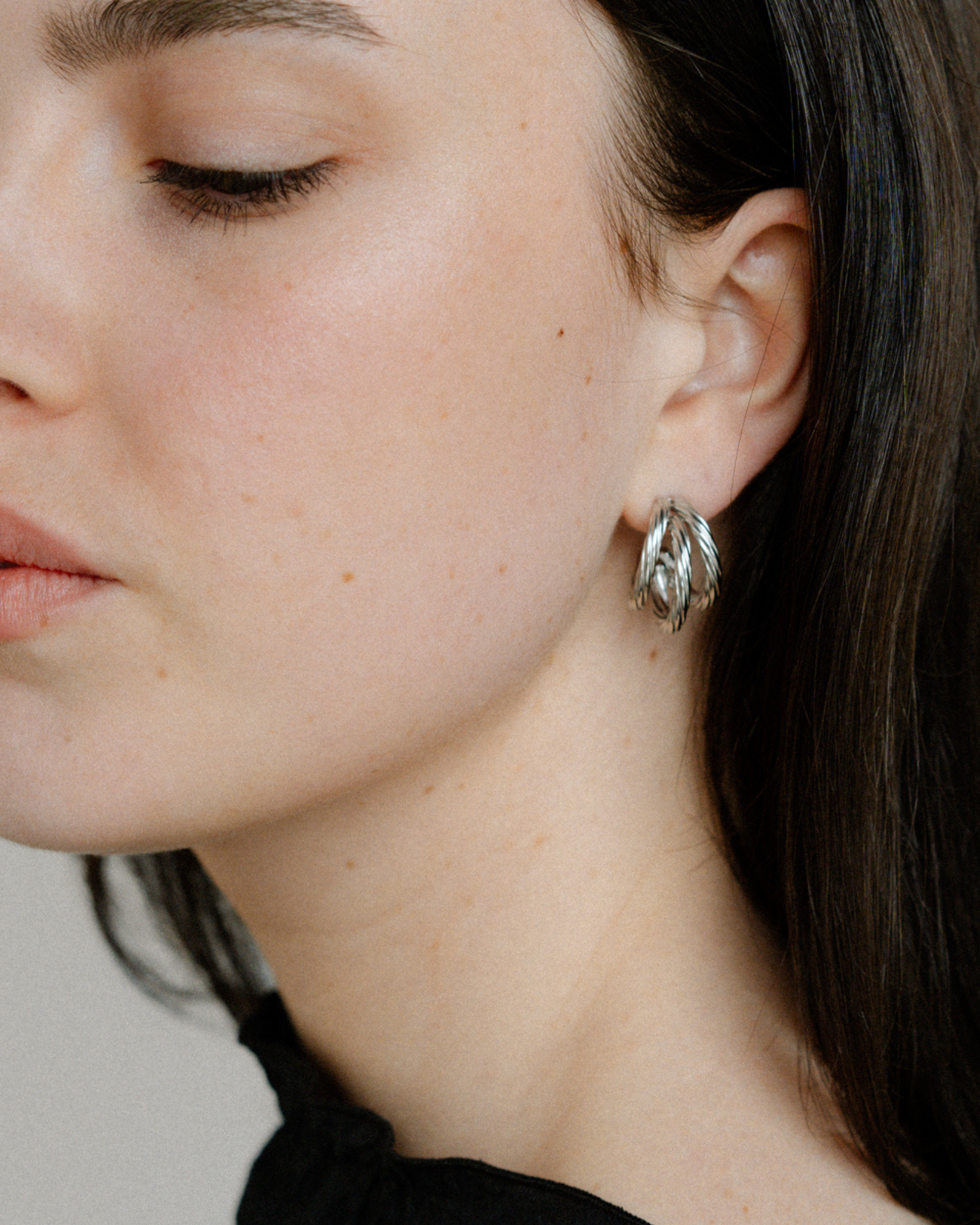 Hadley Earrings Large - Silver