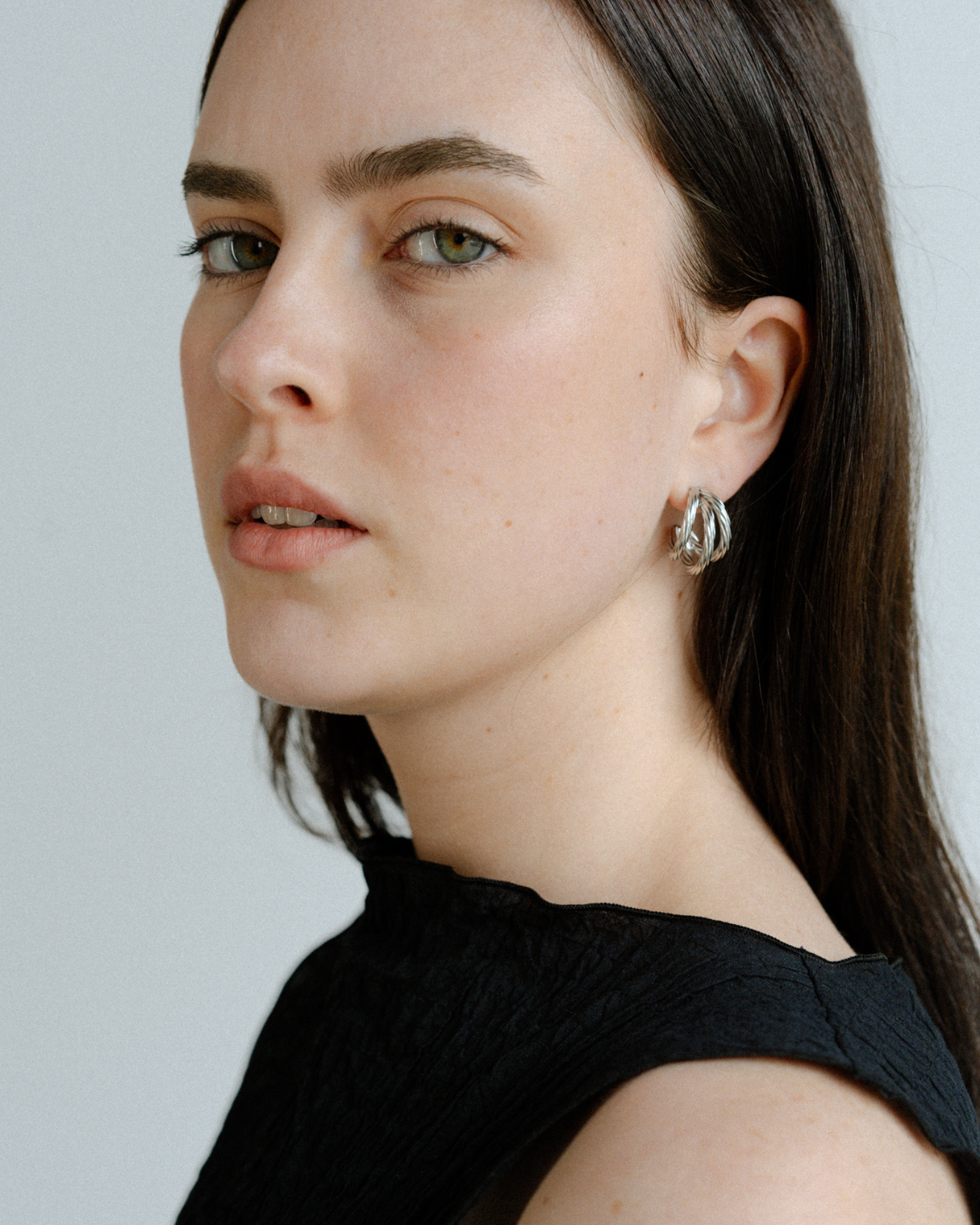Hadley Earrings Large - Silver