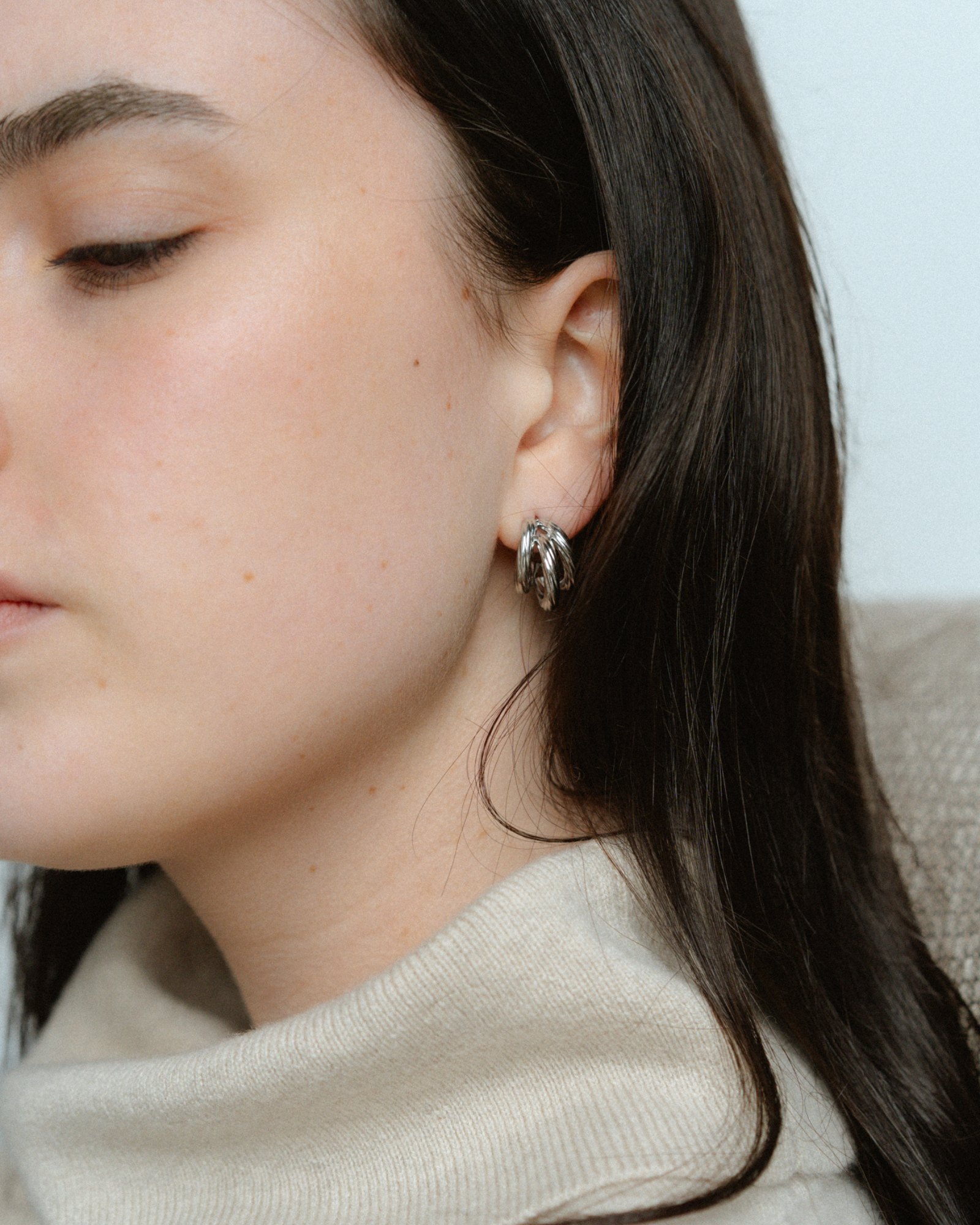 Hadley Earrings Small - Silver