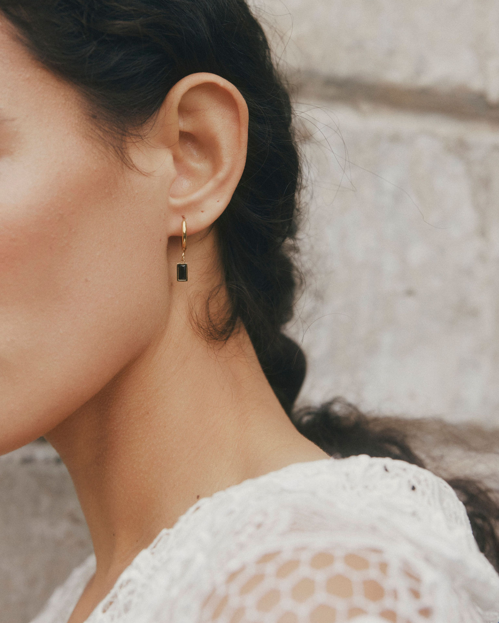 Maeve Earrings - Black/Gold