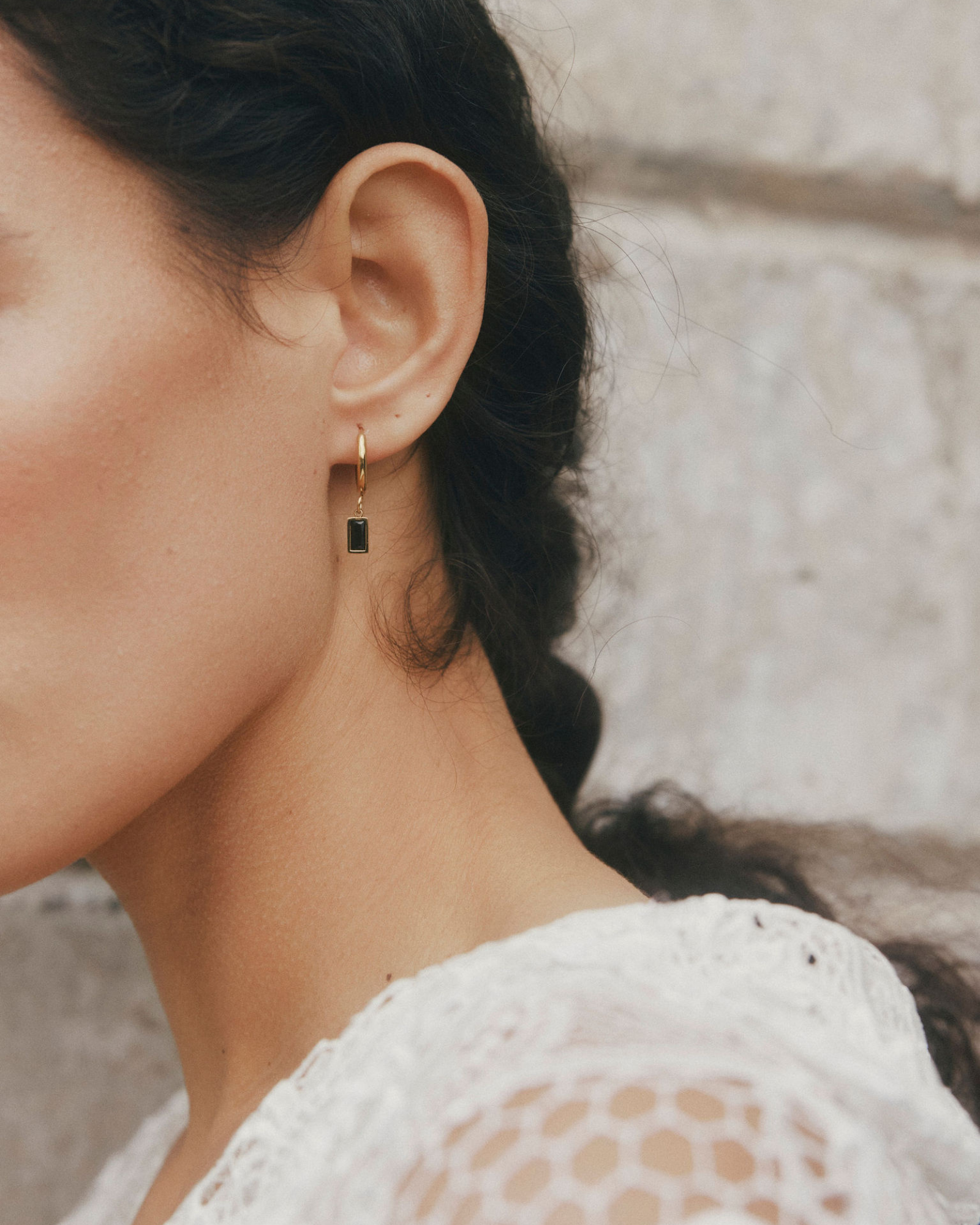 Maeve Earrings - Black/Gold