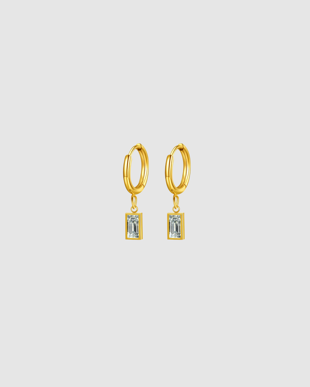 Maeve Earrings - Clear/Gold