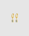 Maeve Earrings - Clear/Gold