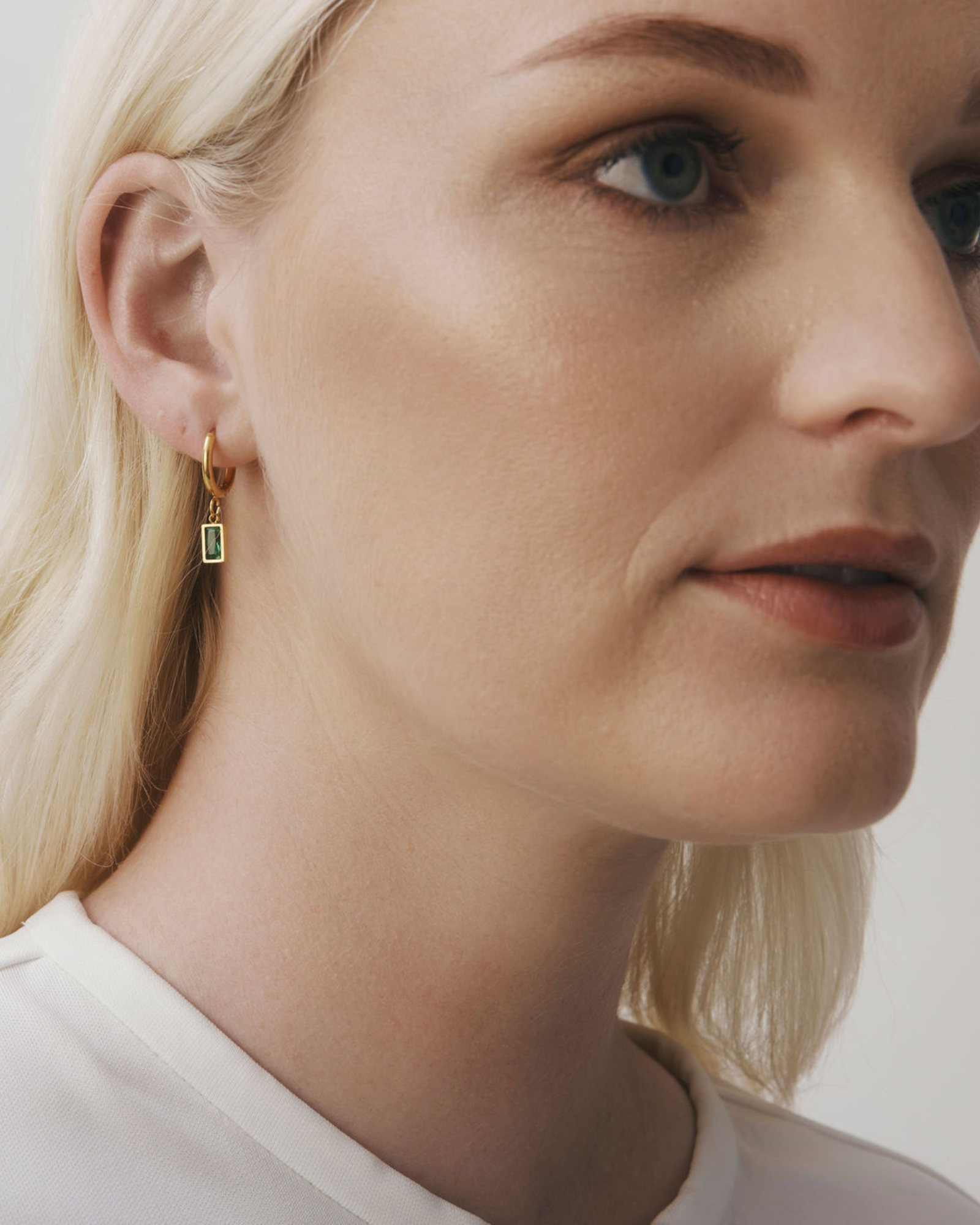 Maeve Earrings - Green/Gold