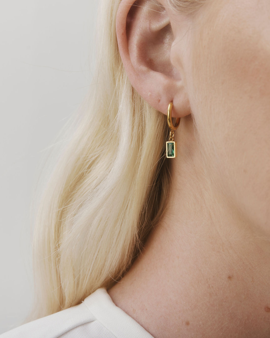 Maeve Earrings - Green/Gold