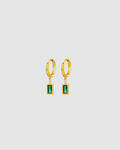 Maeve Earrings - Green/Gold