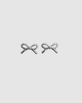Mini Bow Earrings Medium - Silver