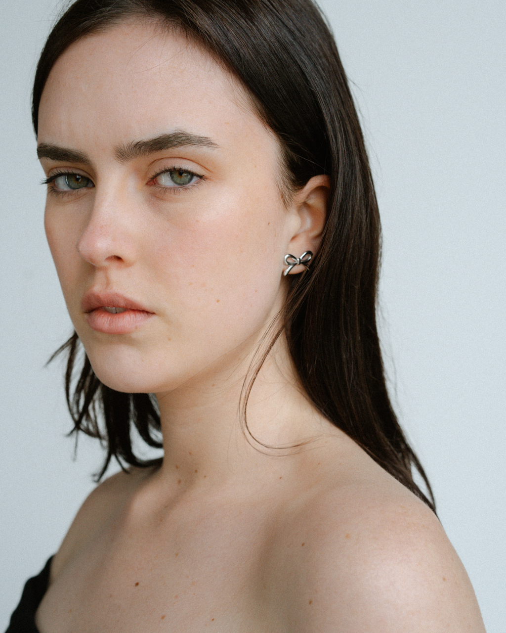 Mini Bow Earrings Medium - Silver
