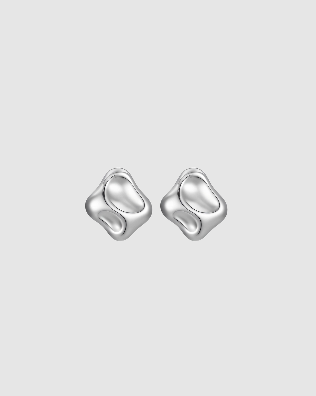 Molten Earrings - Silver