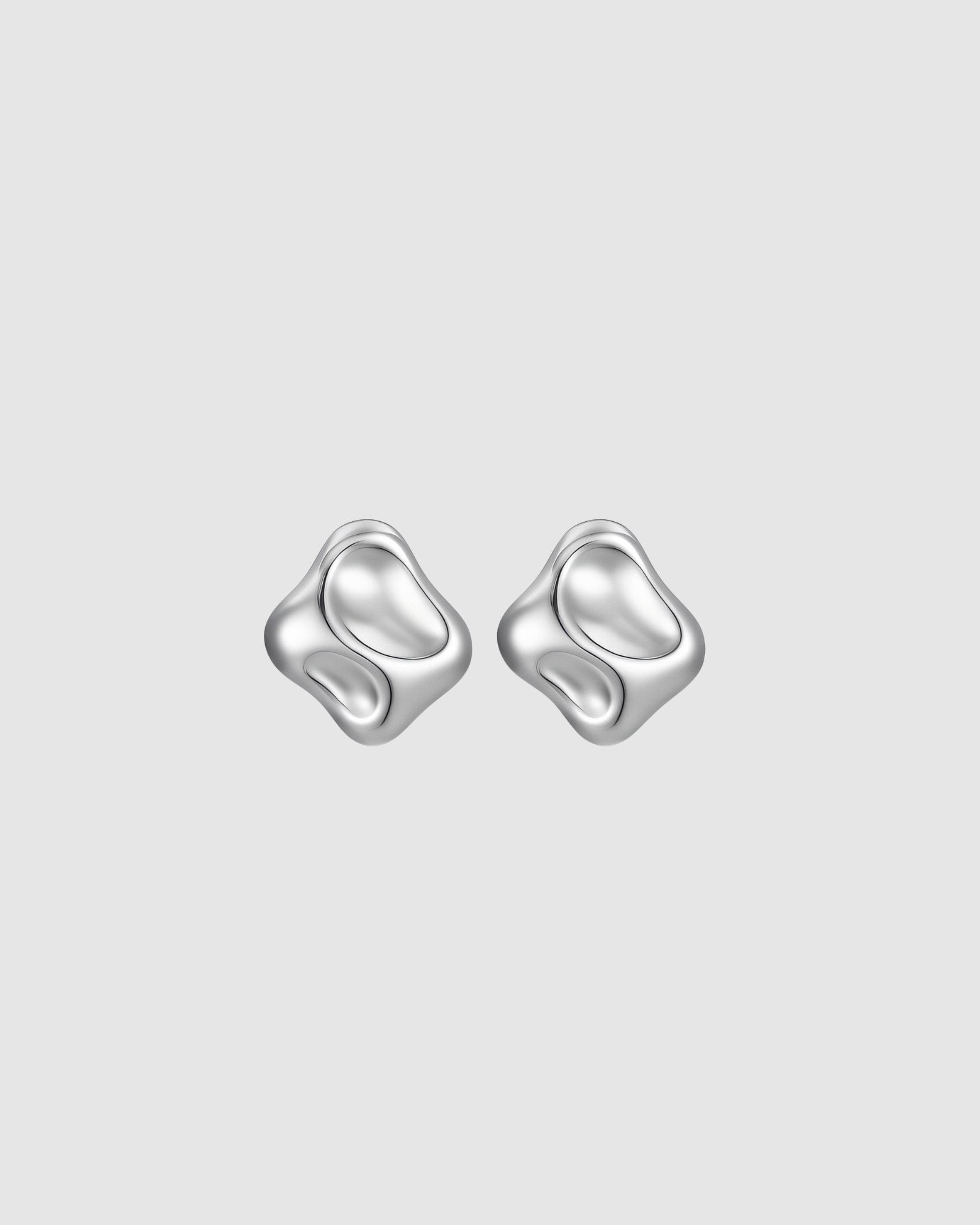Molten Earrings - Silver