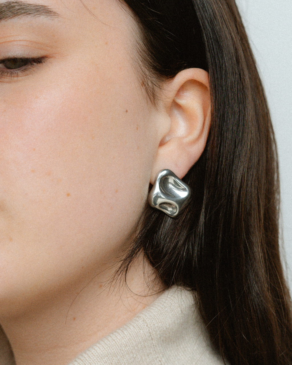 Molten Earrings - Silver