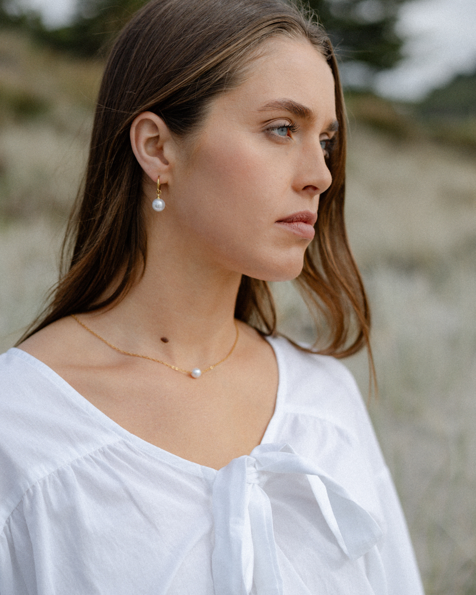 Orb Earrings - Pearl