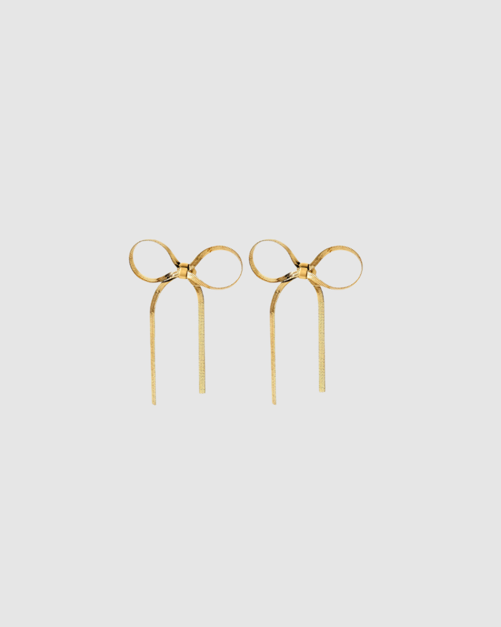 Ribbon Earrings - Gold