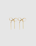 Ribbon Earrings - Gold