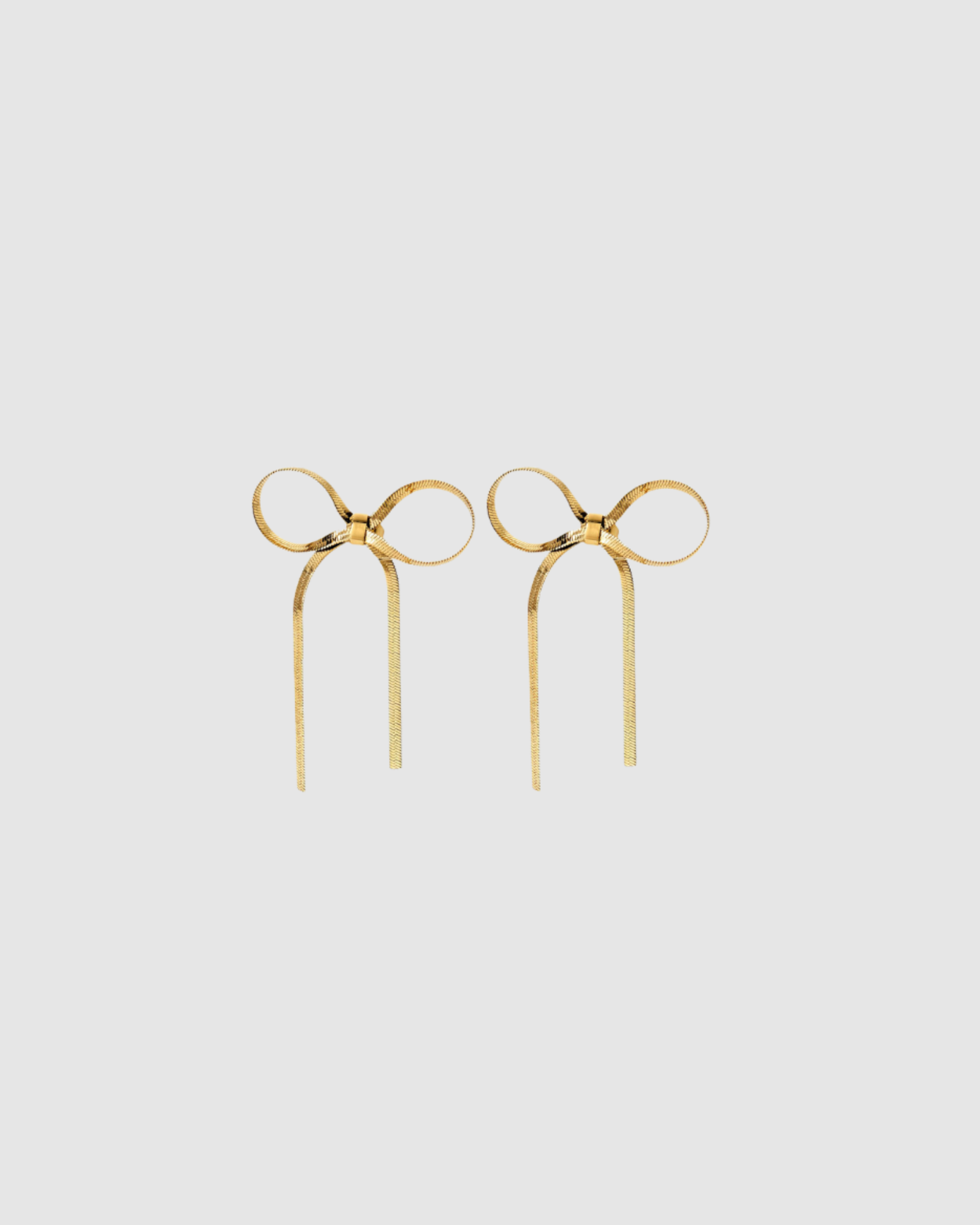 Ribbon Earrings - Gold